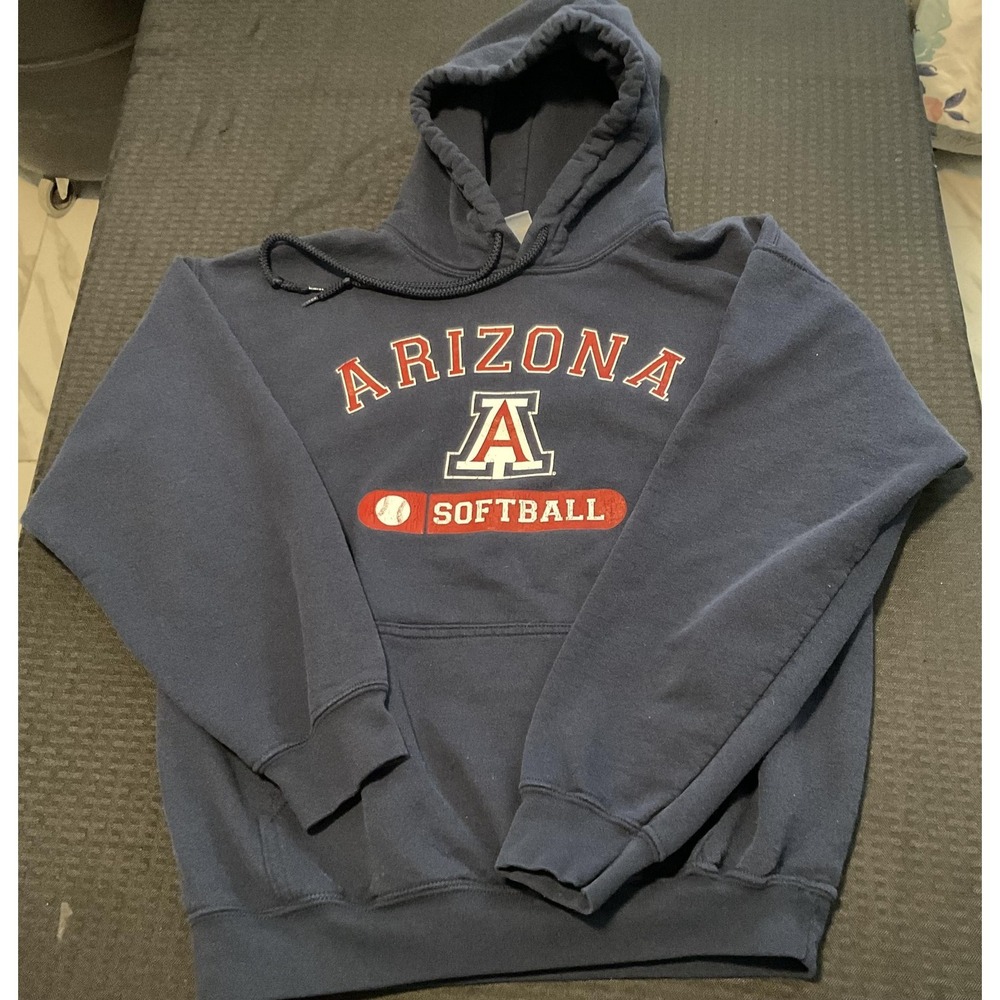 Arizona Wildcats Sweatshirt Mens Medium Blue NCAA Softball Hoodie Pullover